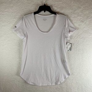 Cotton On Body Gym T-Shirt Women's Small White Stretch Scoop‎ Neck Pullover 7708